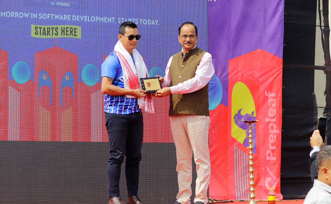 Football legend Bhaichung Bhutia on campus