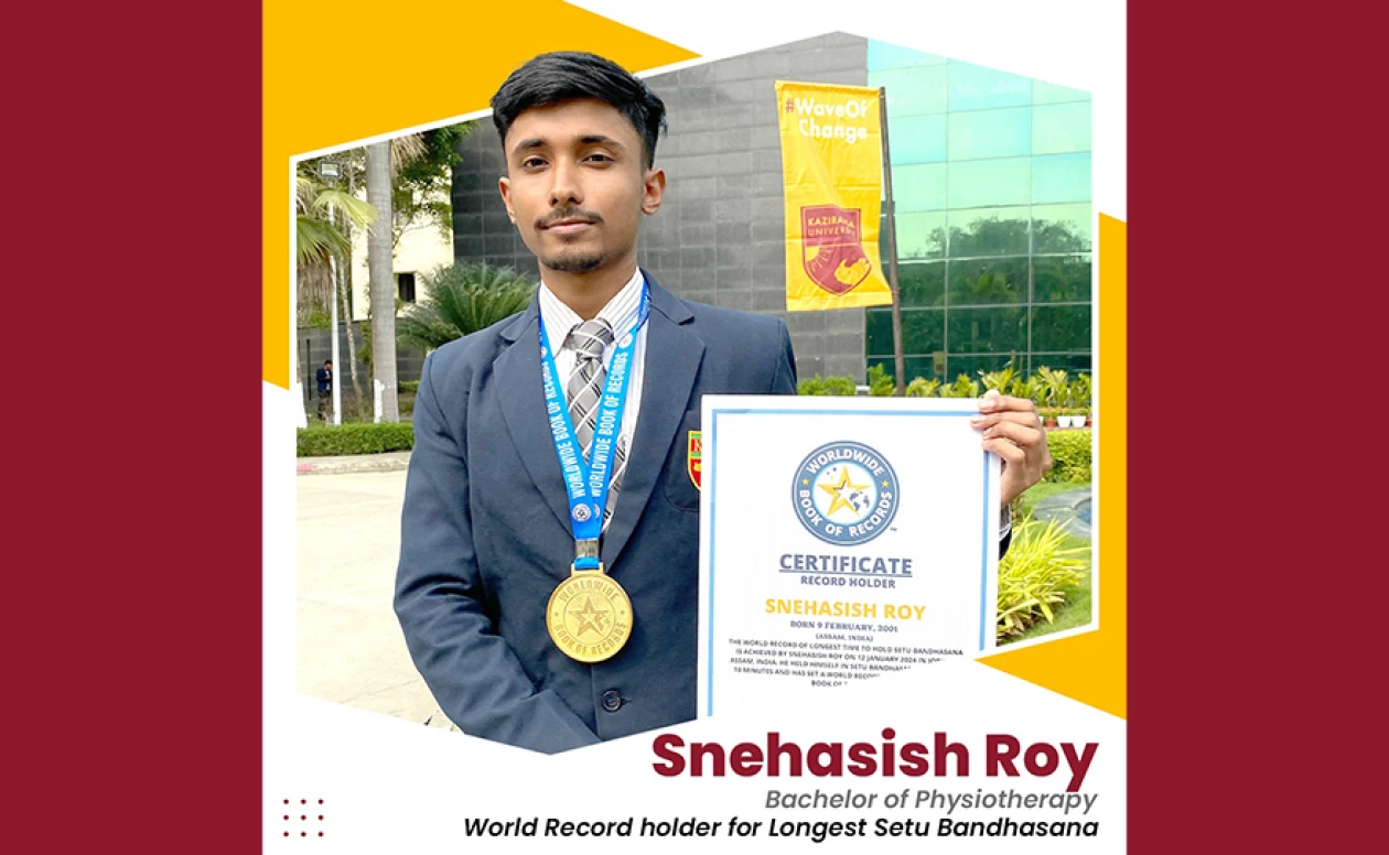 Snehasish Sets World Record: 1 Hour, 10 Minute Setu Bandhasana Pose