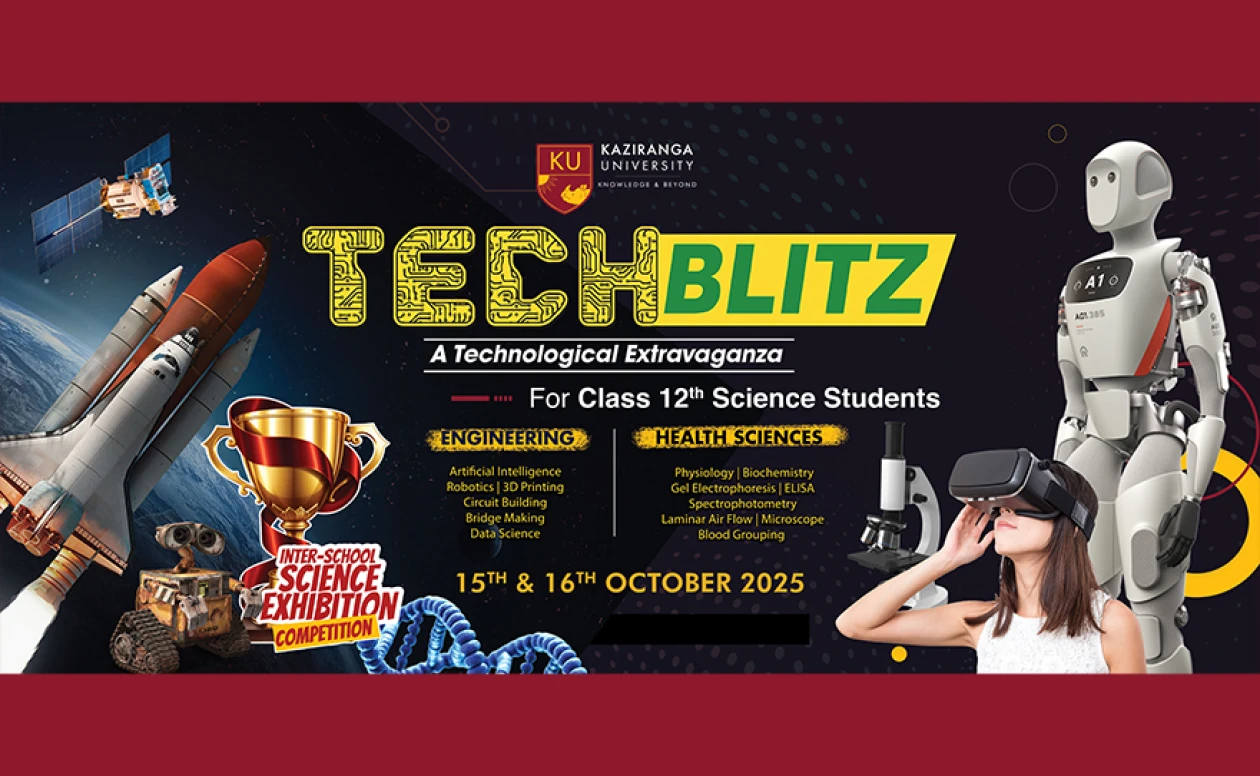 Kaziranga University welcomes over 1000 Students from Assam and Nagaland for TechBlitz 2025