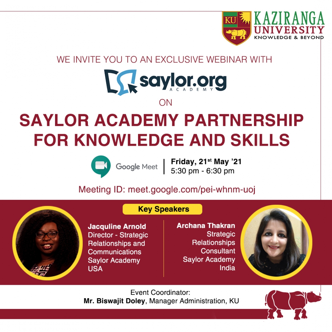 Webinar on Knowledge and Skills with Saylor Academy