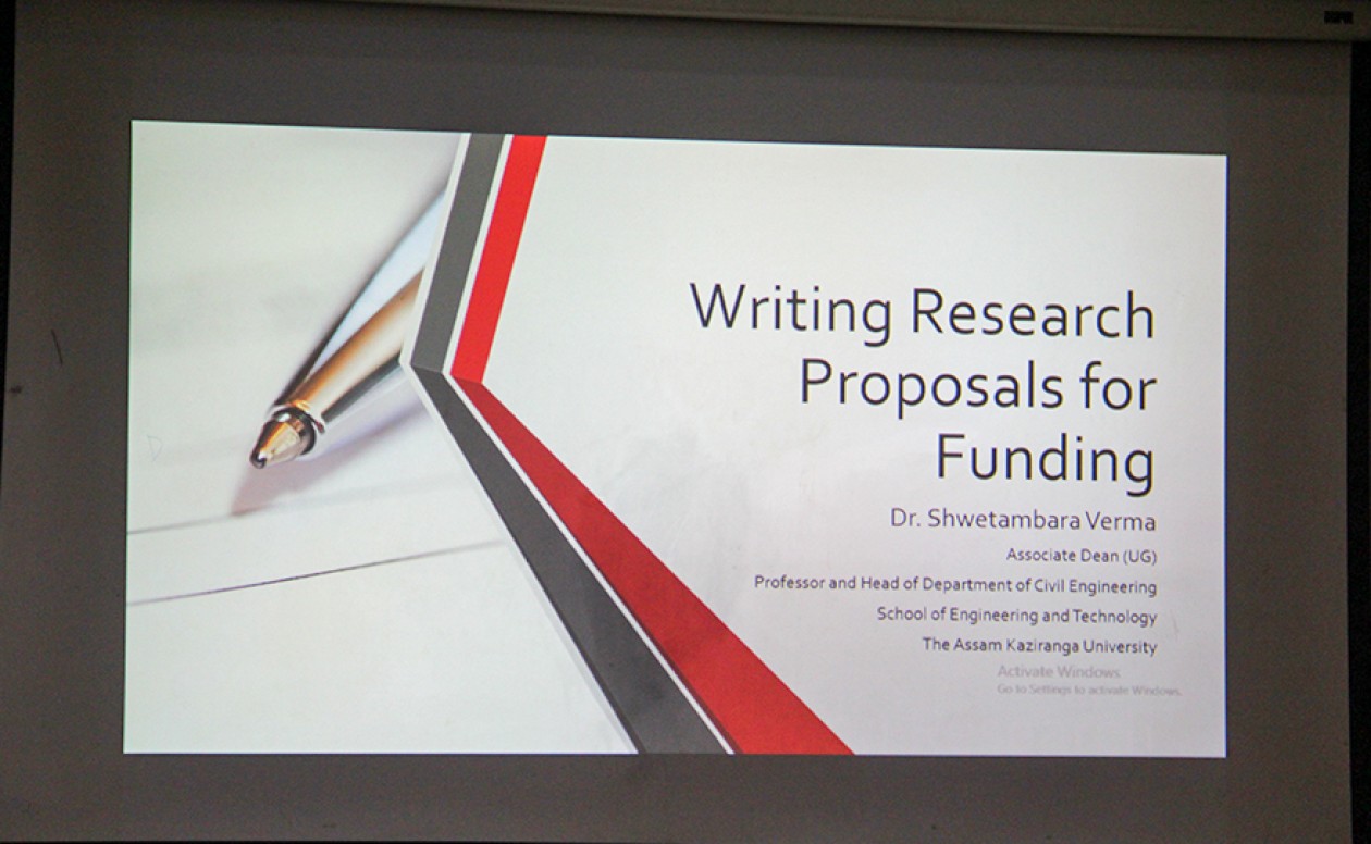 One-day workshop on the topic How to Write Research Proposal for Funding held on 2nd November 2022