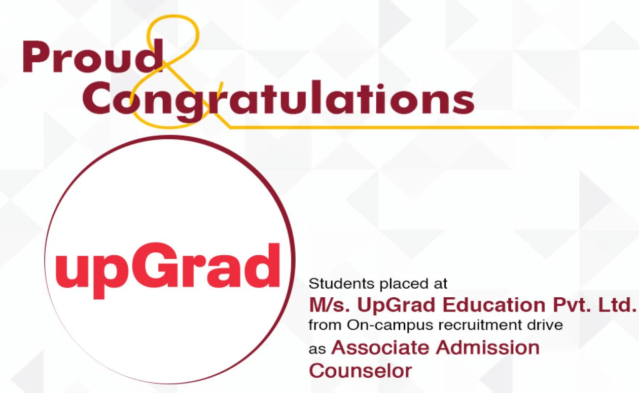 MBA Student got placed at M/s UpGrad Education Pvt Ltd as Associate Admission Counselor