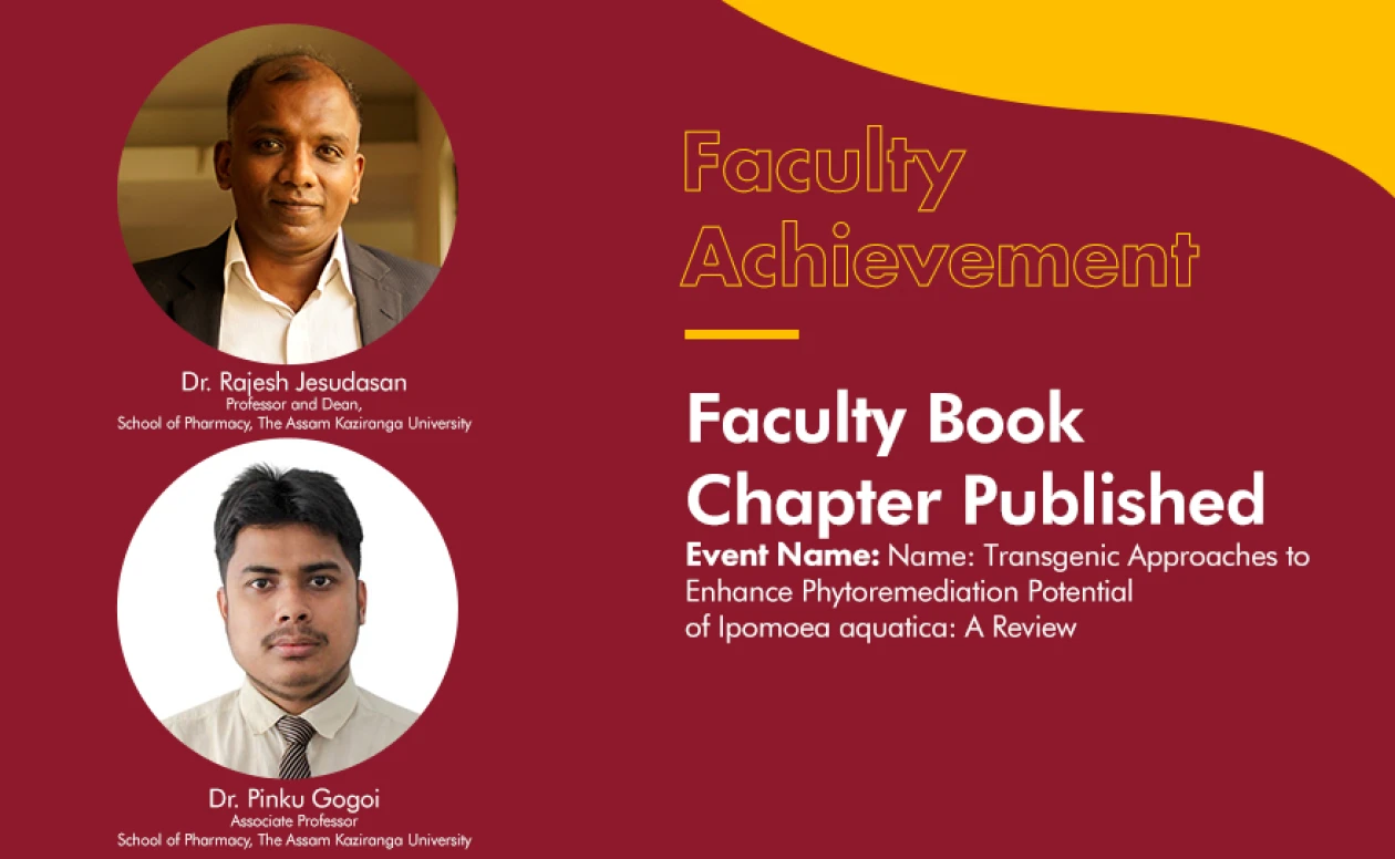 Faculty Book Chapter Published on Transgenic Approaches to Enhance Phytoremediation Potential of Ipomoea aquatica: A Review