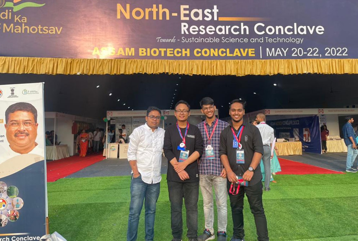 KU student Participate in the Product and Concept Display of Startups event of the North East Research Conclave organized by IIT Guwahati