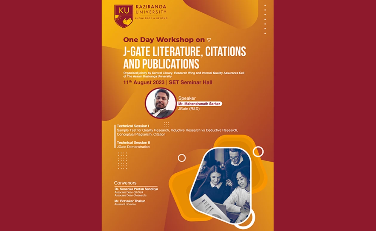 One-day workshop on "JGate Literature, Citations, and Publications"