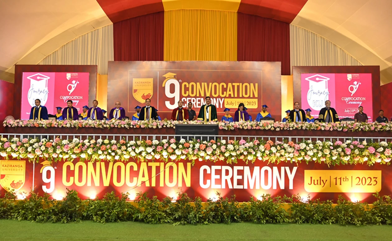 The Assam Kaziranga University organized its 9th convocation ceremony for the Graduating Batch of 2023