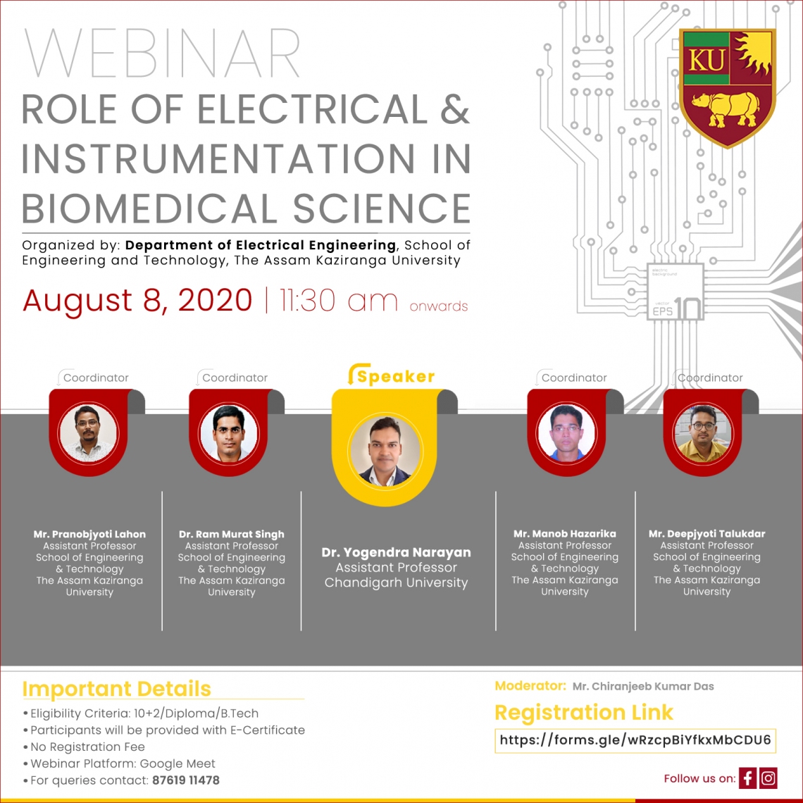 Electrical Systems and Instrumentation in Biomedical Science