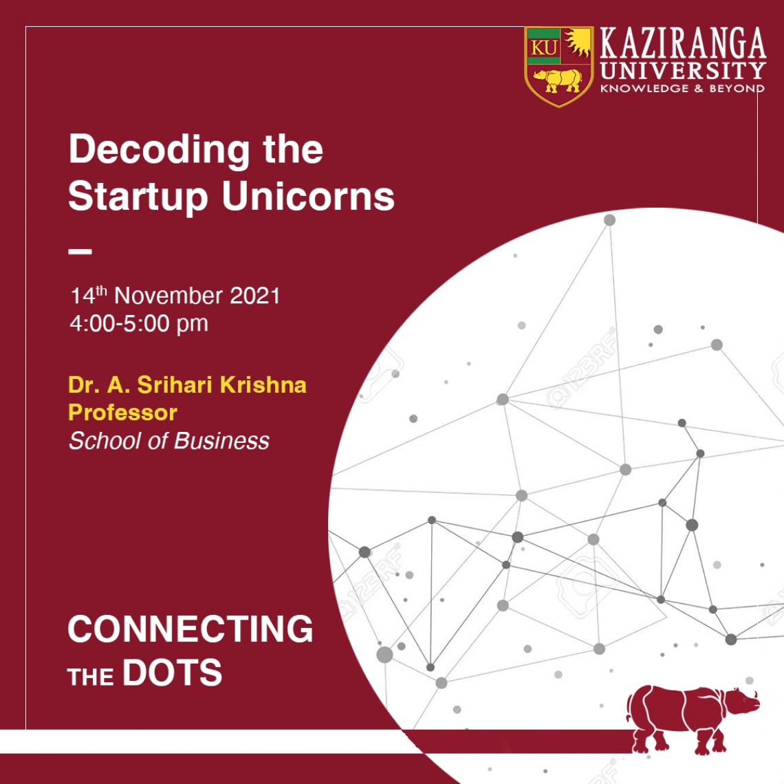 Weekend Webinar, Connecting the Dots on &quot;Decoding the startup Unicorns&quot;