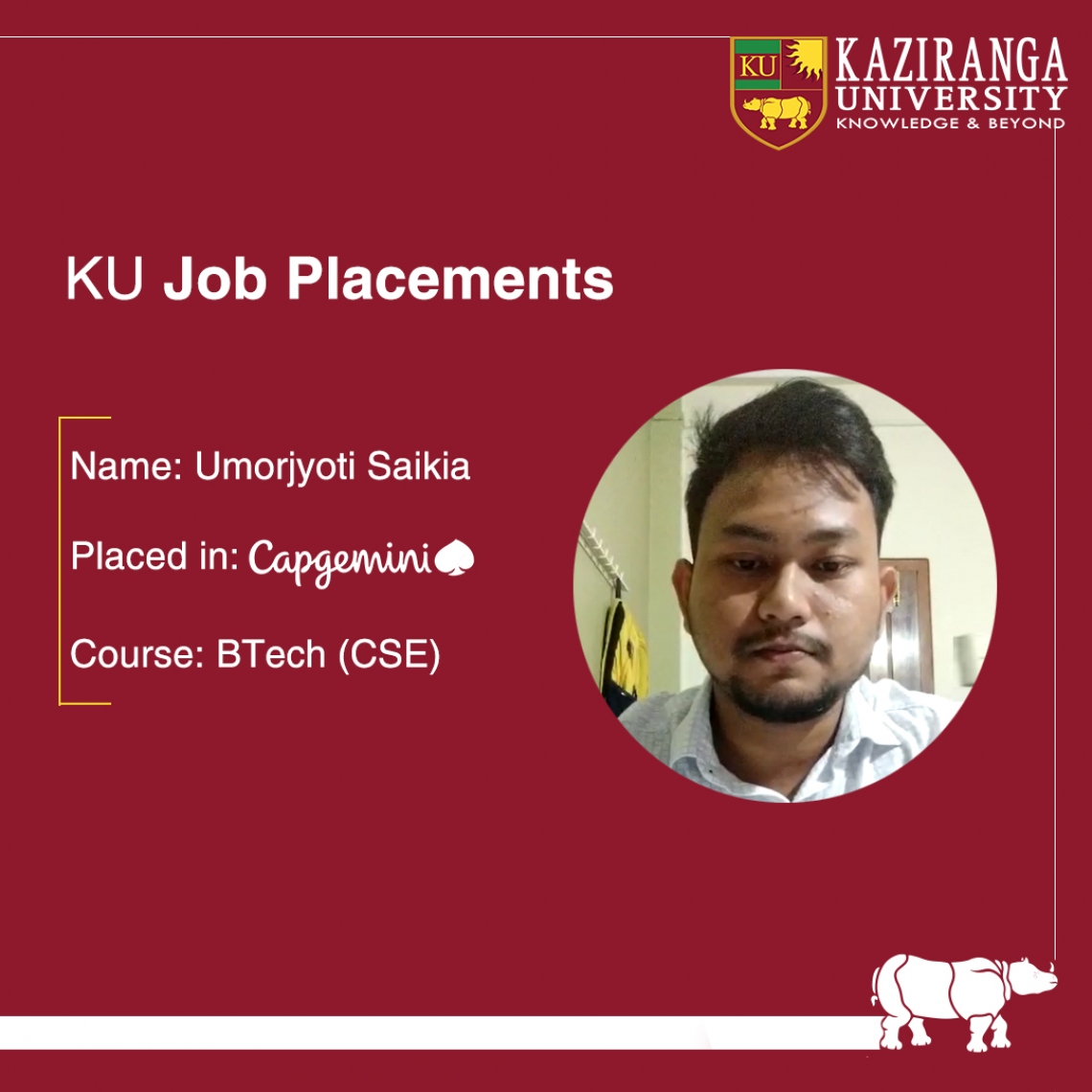 Congratulations on getting placed at M/s. Capgemini