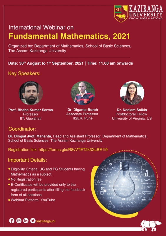 International webinar on fundamental mathematics