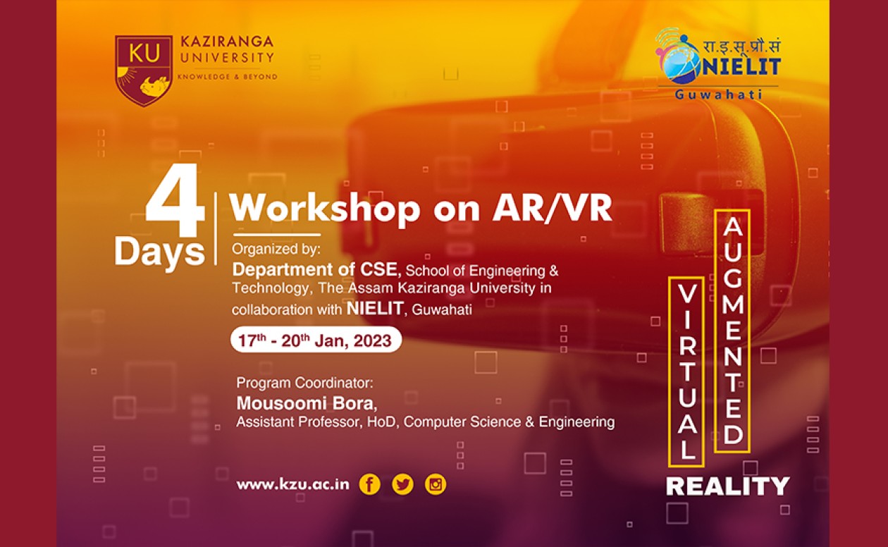 Four days faculty development program on AR/VR  17th January, 2023 – 20th January, 2023