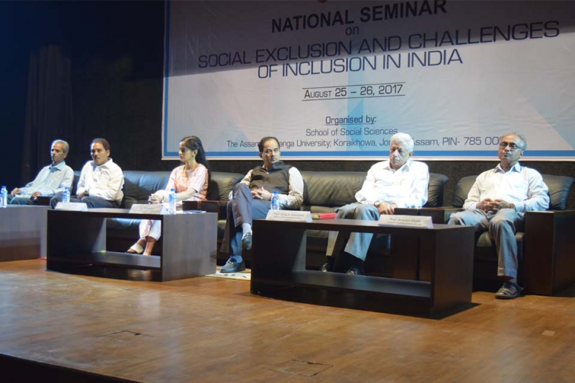National Seminar on "Social Exclusion and Challenges of Inclusion in India" organised by School of Social Sciences, The Assam Kaziranga University, Jorhat, Assam