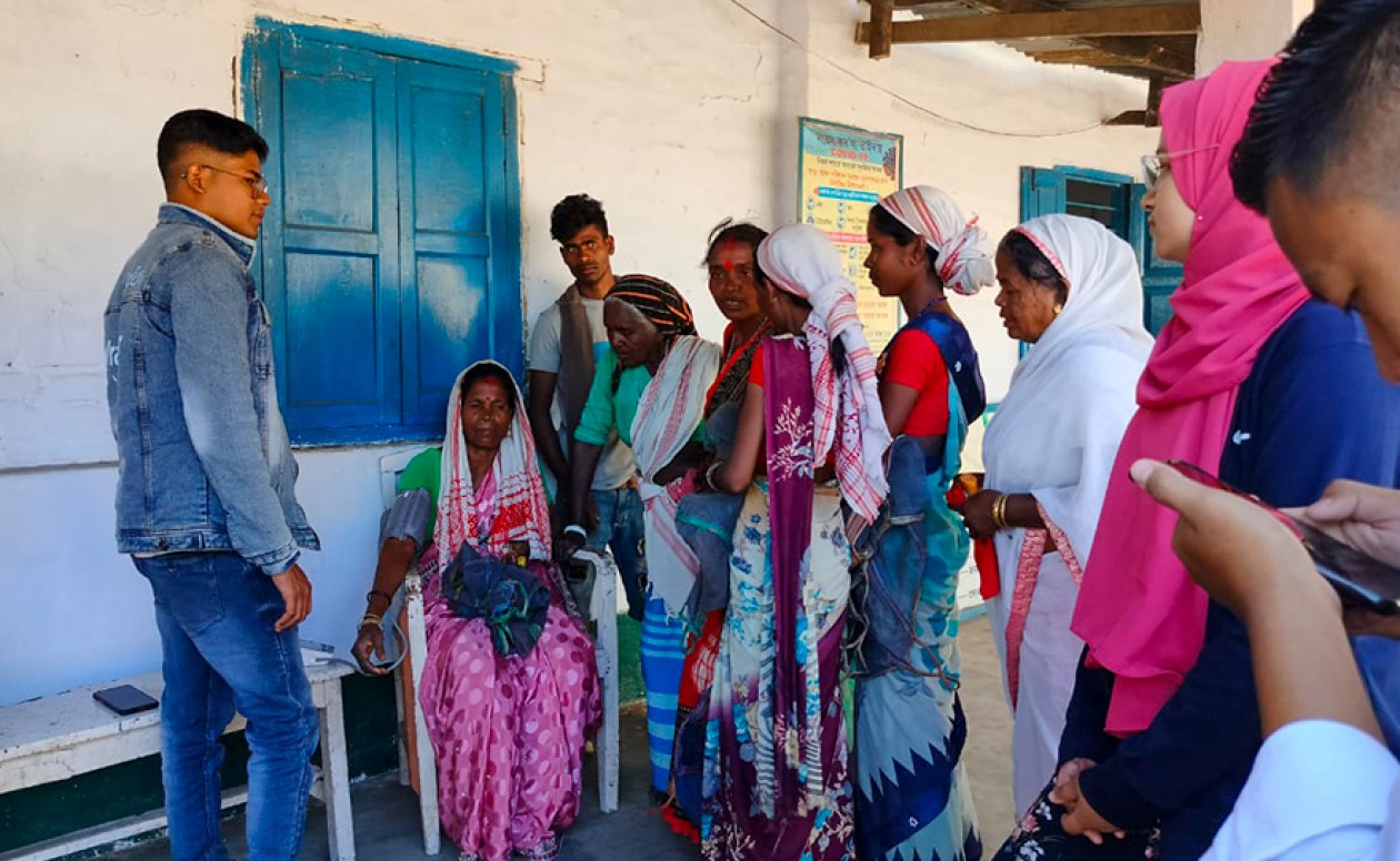 Awareness activity on “Health and Hygiene for Women” conducted at Socklatinga Tea Estate organized by School of Social Sciences