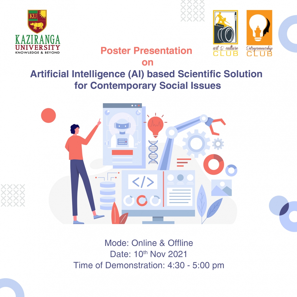 Poster Presentation on Artificial Intelligence (AI) based on scientific solutions for contemporary social issues