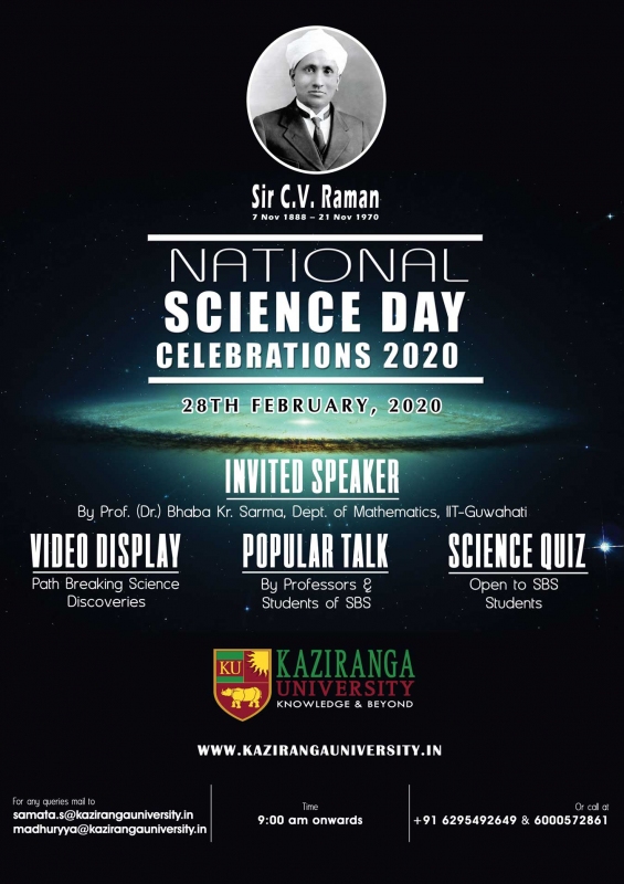 SBS is organizing National Science Day 2020
