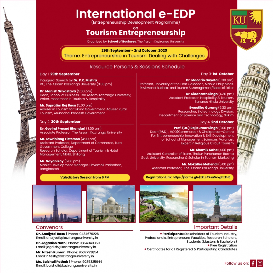 4- Day e-EDP from the 29th of September to the 2nd of October 2020