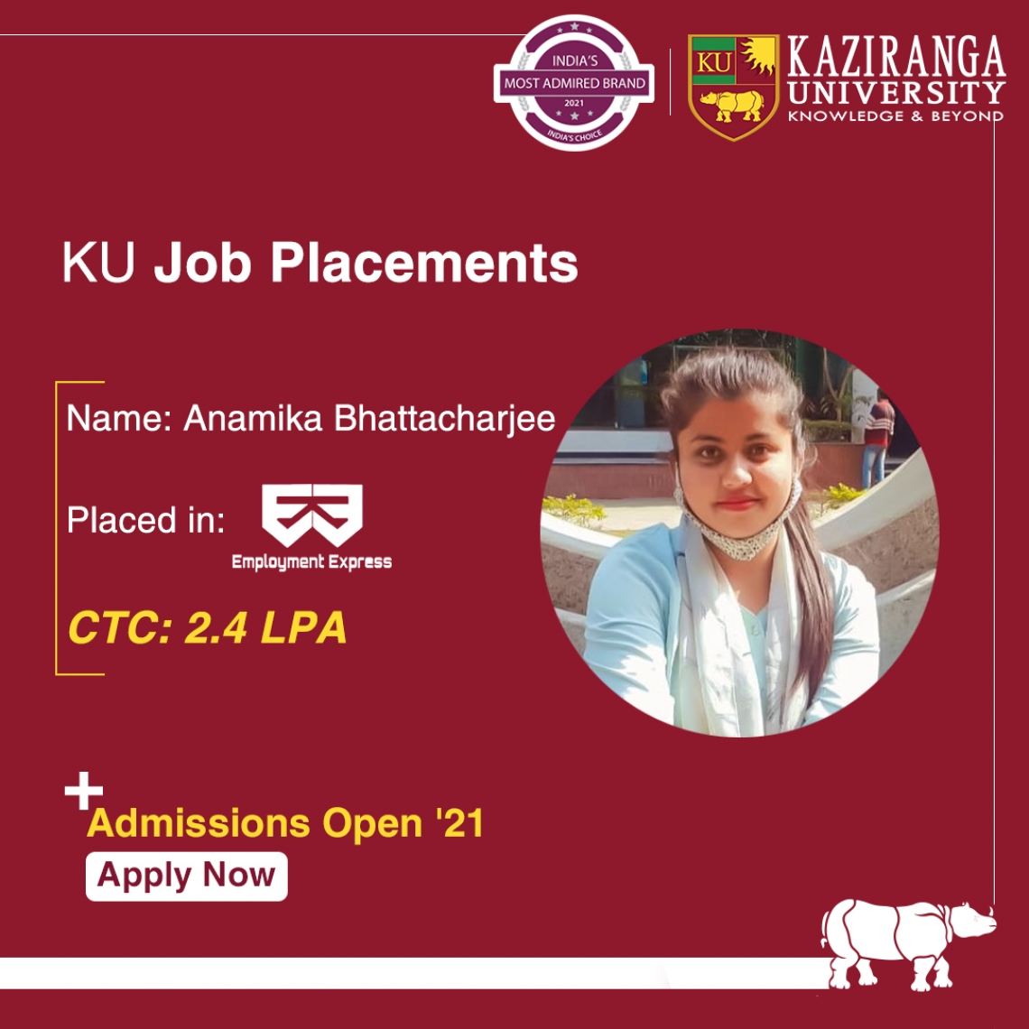 KU student placed at Employment Express