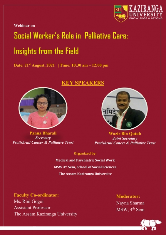 Social Worker role's in Palliative Care:Insights from the field