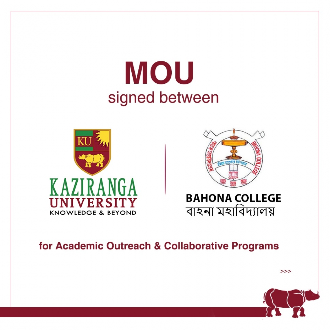 MOU Signed with Bahona College