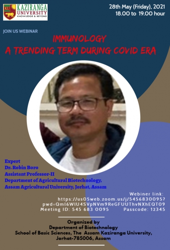 WEBINAR ON IMMUNOLOGY: A TRENDING TERM DURING COVID ERA