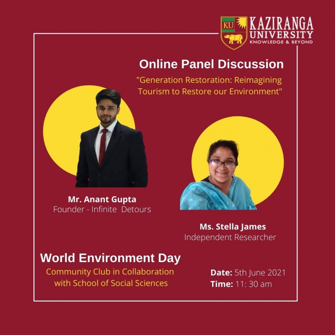 Online Panel Discussion titled Generation Restoration Reimagining Tourism to Restore our Environment