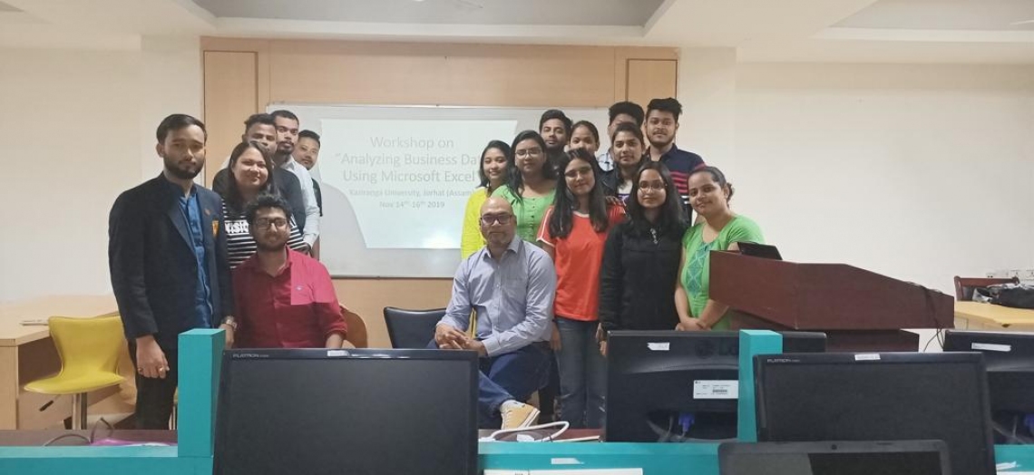 Workshop conducted on the topic Analyzing Business Data using Ms. Excel