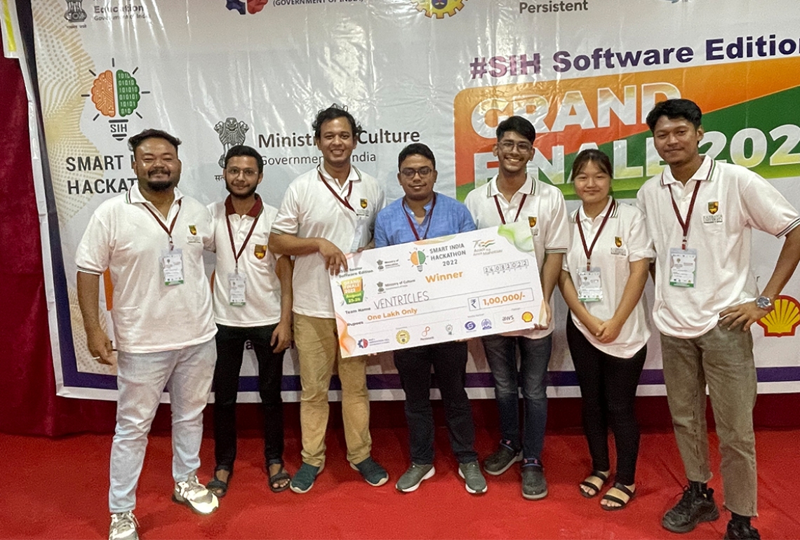 KU team wins AICTE SIH 2022 with a Prize of Rs 1 Lakhs