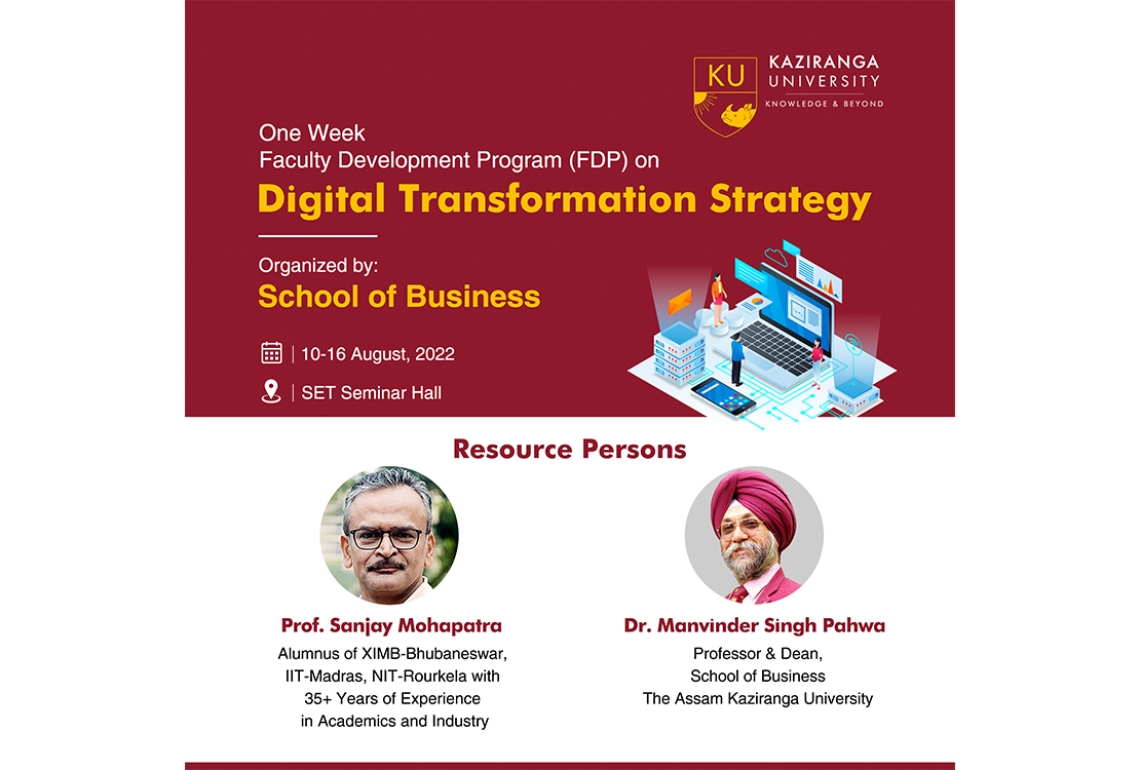 One Week Faculty Development Program (FDP) on Digital Transformation Strategy