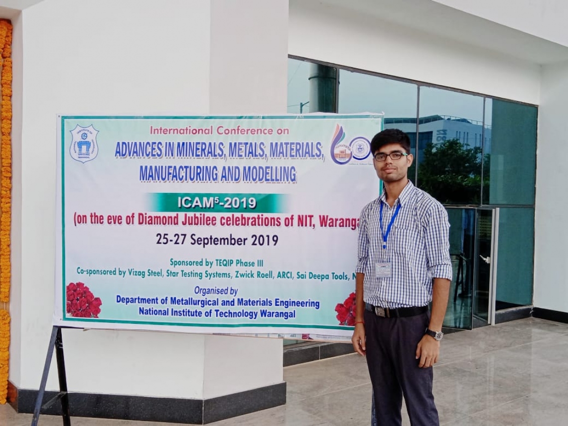 Student of final year B.Tech-Mechanical Engineering authored a paper titled "Multi-Criteria Decision Making (MCDM) for the selection of Li-Ion Batteries used in Electric Vehicles"