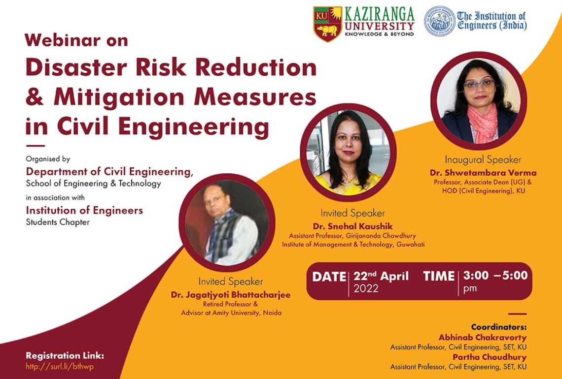 WEBINAR ON "Disaster Risk Reduction &amp; Mitigation Measures In Civil Engineering" -CE Department